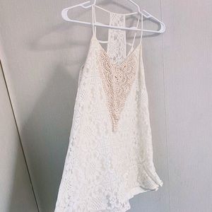 Speechless Lace Embroidered Tank Dress